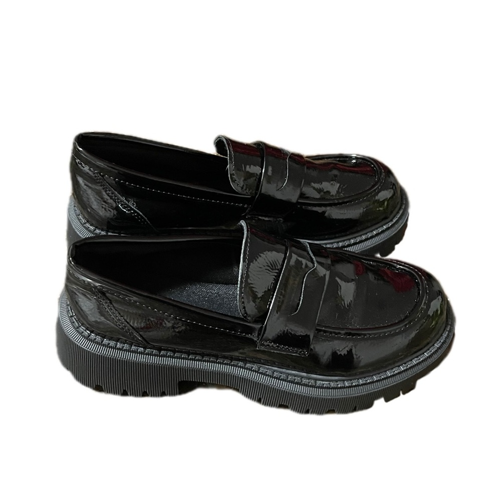 Women’s Black Patent Platform Loafers